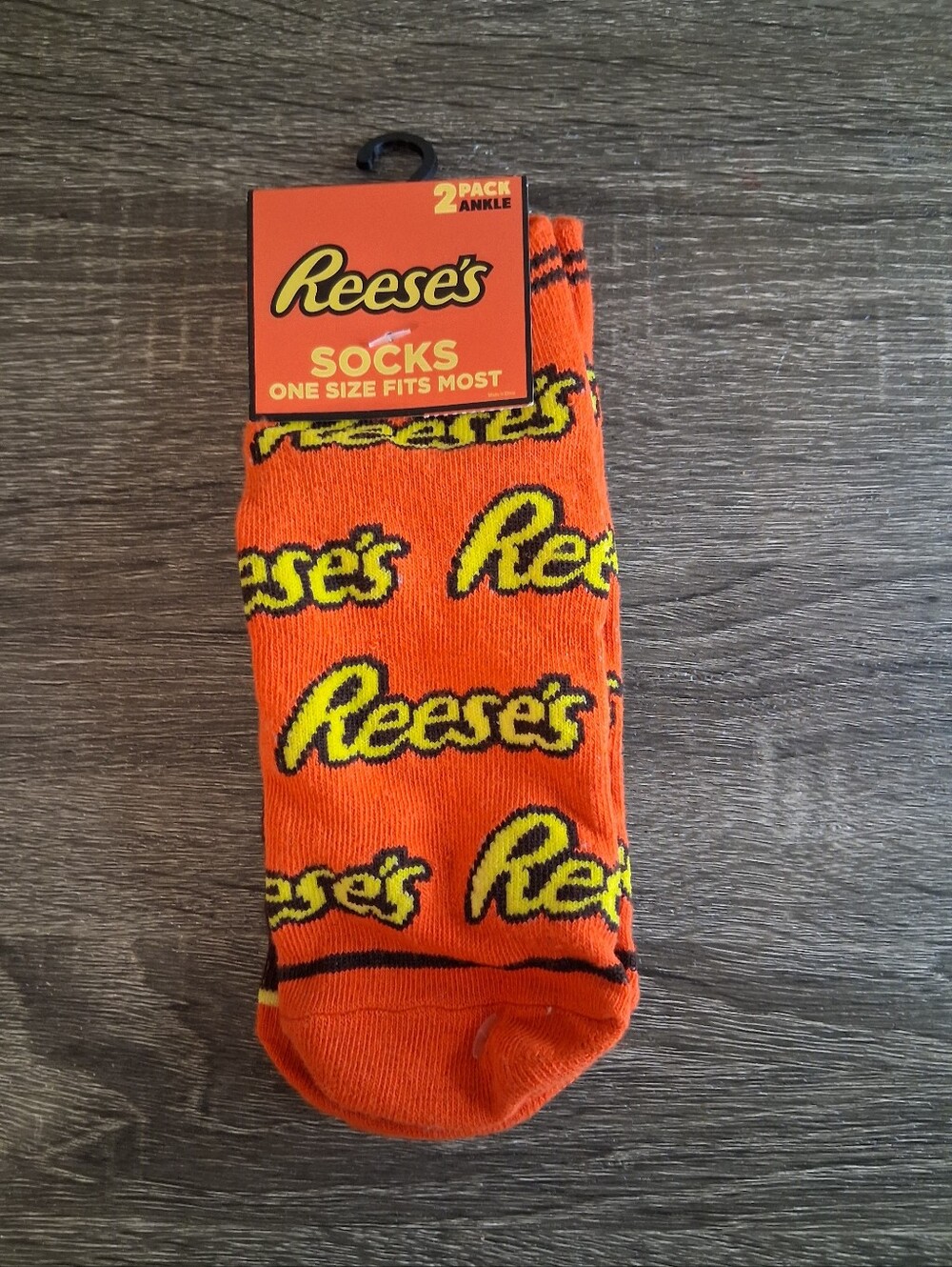 Set Of 2 One Size Fits Most Adult Unisex Low Cut Novelty Socks Reese's New NWT
